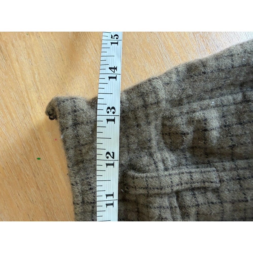 VTG Y2K G-Unit Brown Plaid 100% Wool Pleated Mini Skirt Y2K Low Rise Sz 1 (XXS) - Picture 3 of 6